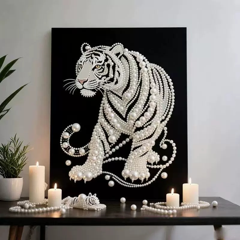 DIY Pearl Painting Kit with Frame and Beginner-Friendly Craft Set, Elegant Bead Art Perfect Gift for Family, Friends, or Yourself - soufeelau