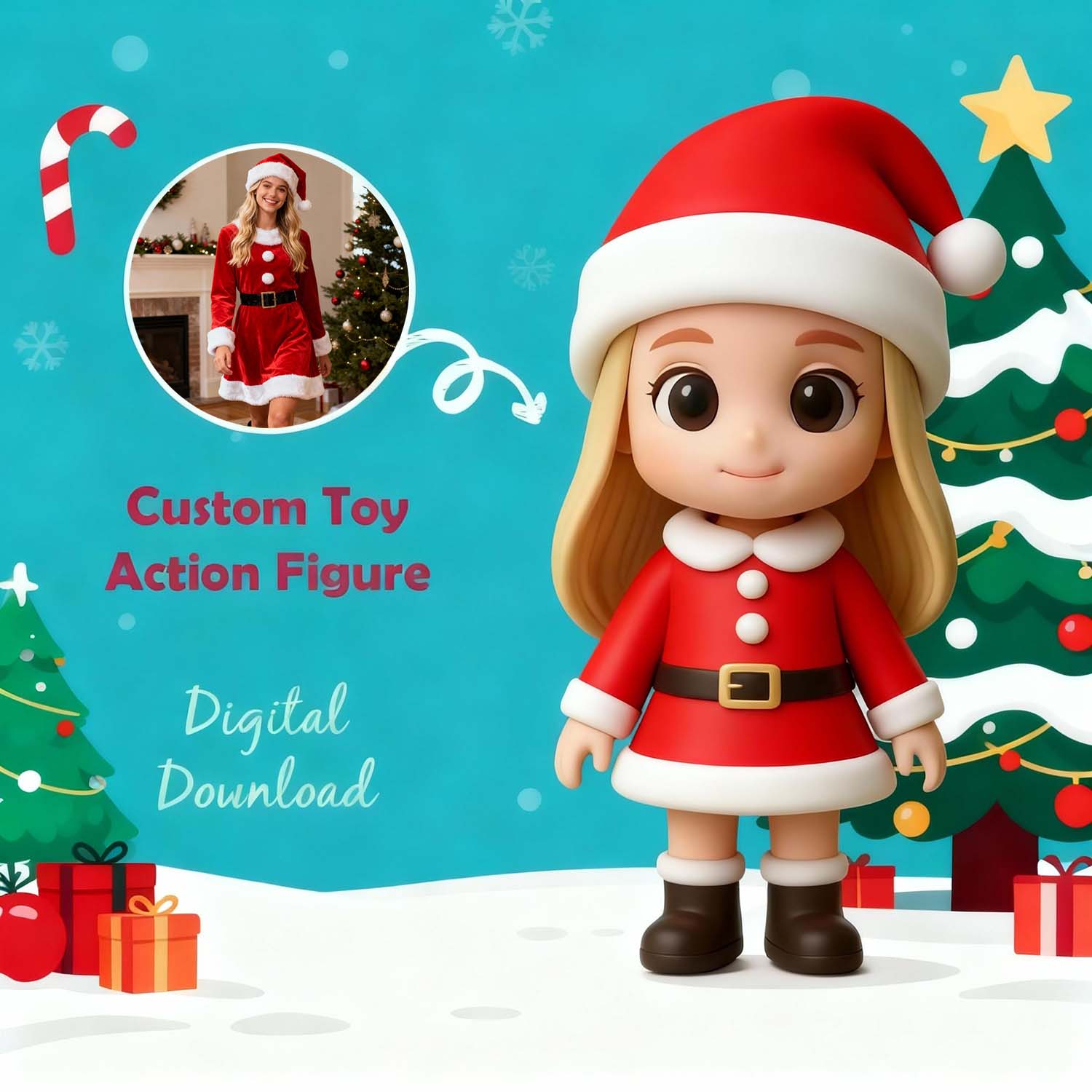 Custom Toy Figure 3D Mini Figures Personalization Photo Blind Box Halloween Christmas Gifts for Her - soufeelau