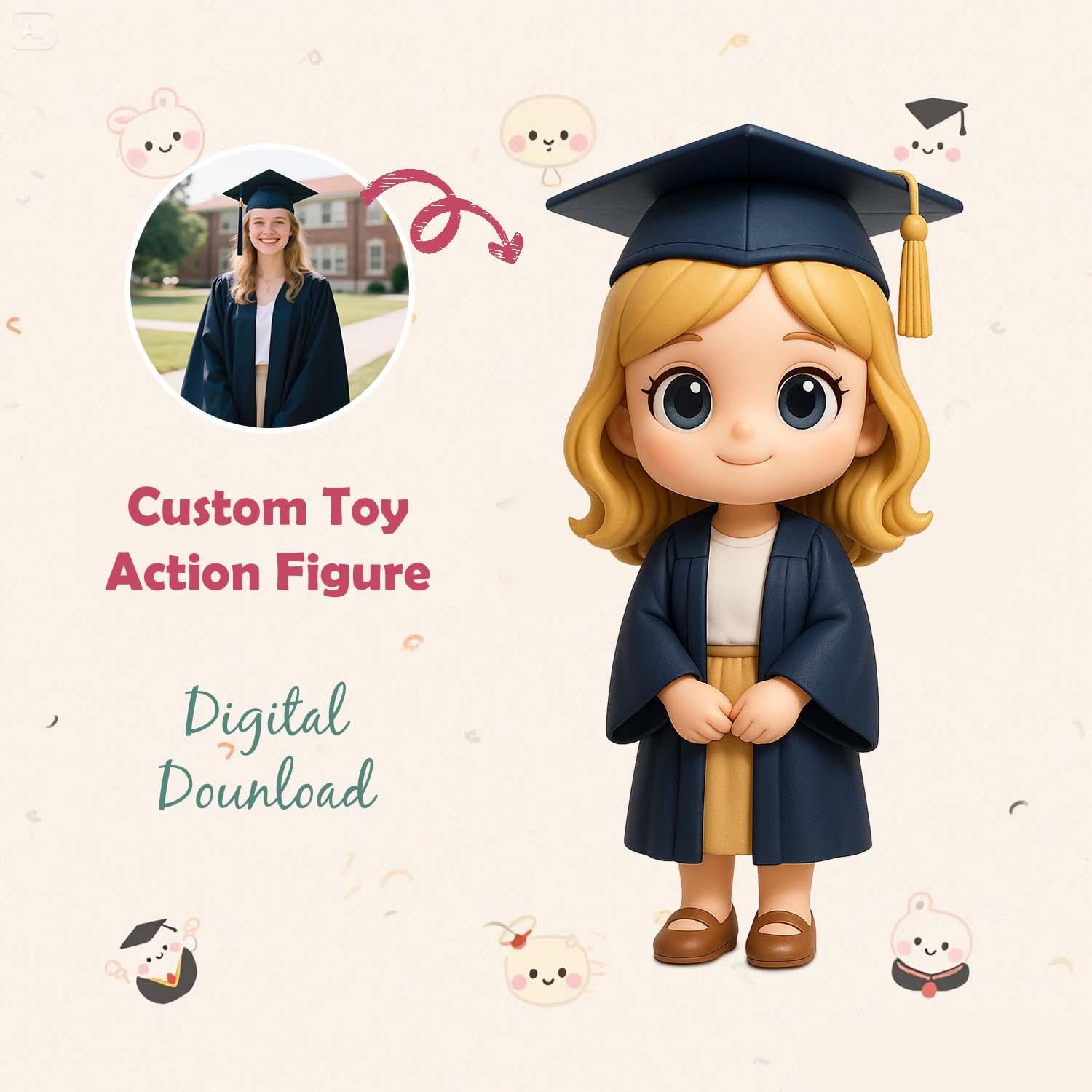 Custom 3D Action Figure From Your Photo Personalized Toy Figure Custom Action Figure Graduation Gift