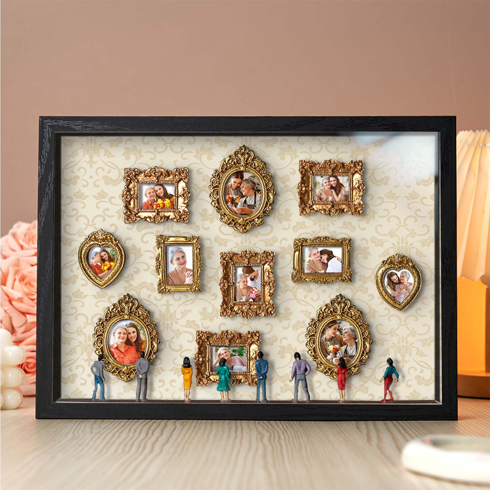 Museum of Us Personalized Mom Frame Meaningful Mother’s Day Gift Custom Mini Museum Keepsake for Mom - soufeelau