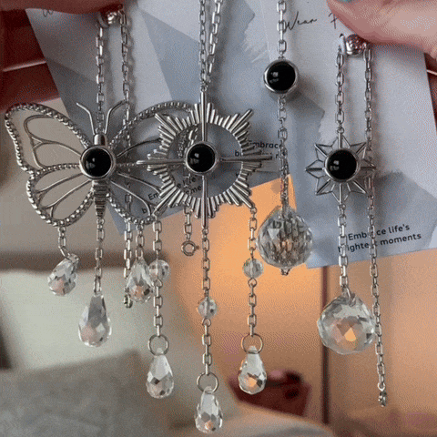 Personalized Butterfly Photo Sun Catcher Projection Ornament Car Decor - soufeelau