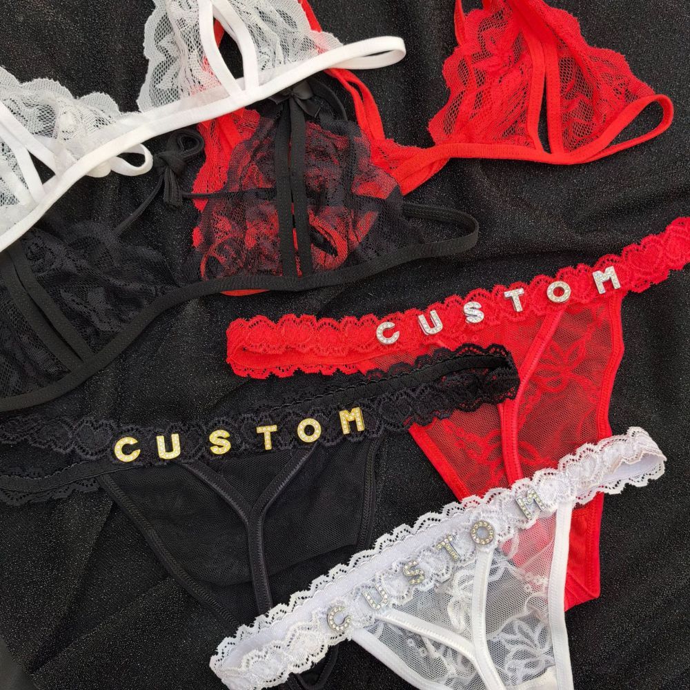 Rose Lace Underwear Set Lingerie And ThongsLace Transparent Underwear Gift For Her - soufeelau