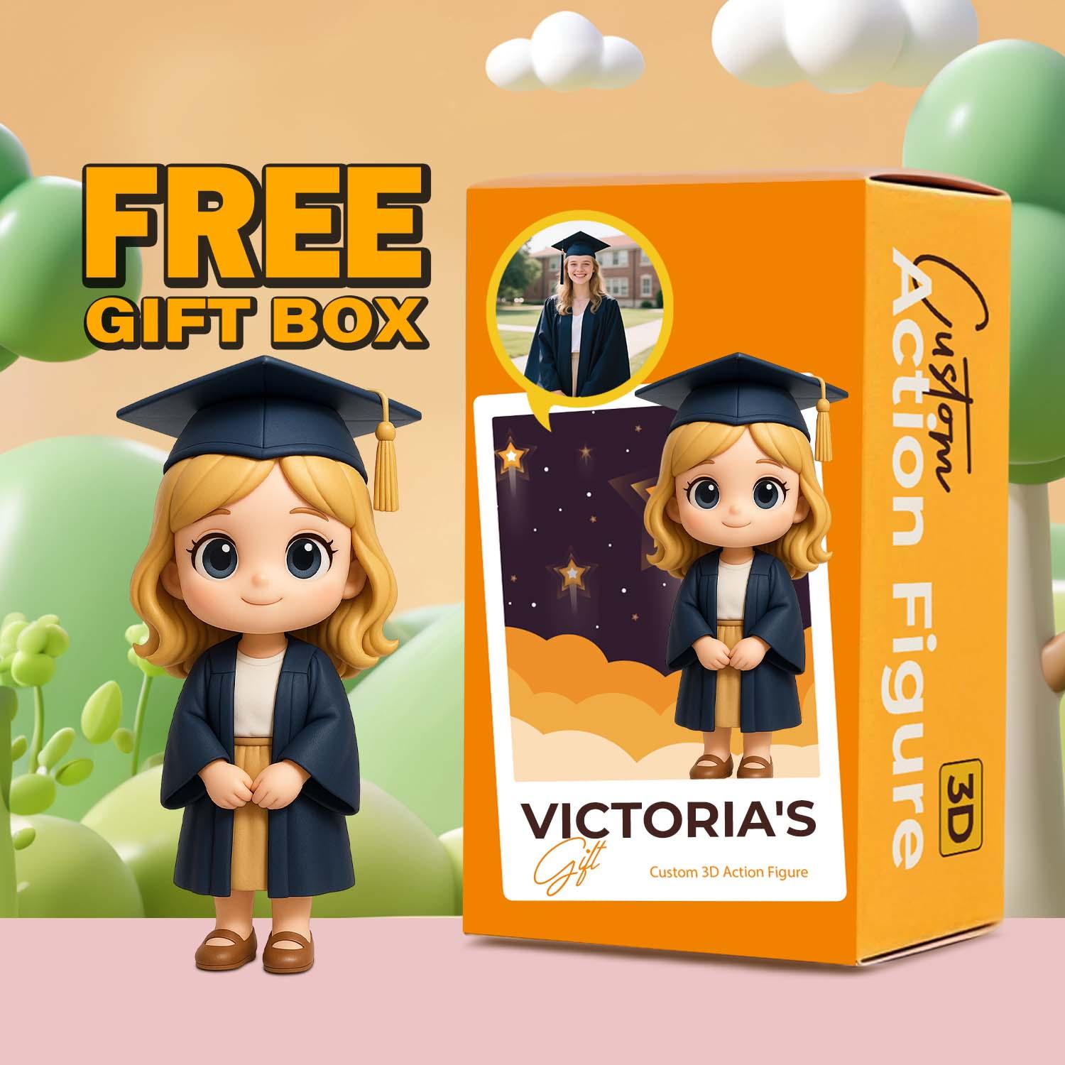 Custom 3D Action Figure From Your Photo Personalized Toy Figure Custom Action Figure Graduation Gift