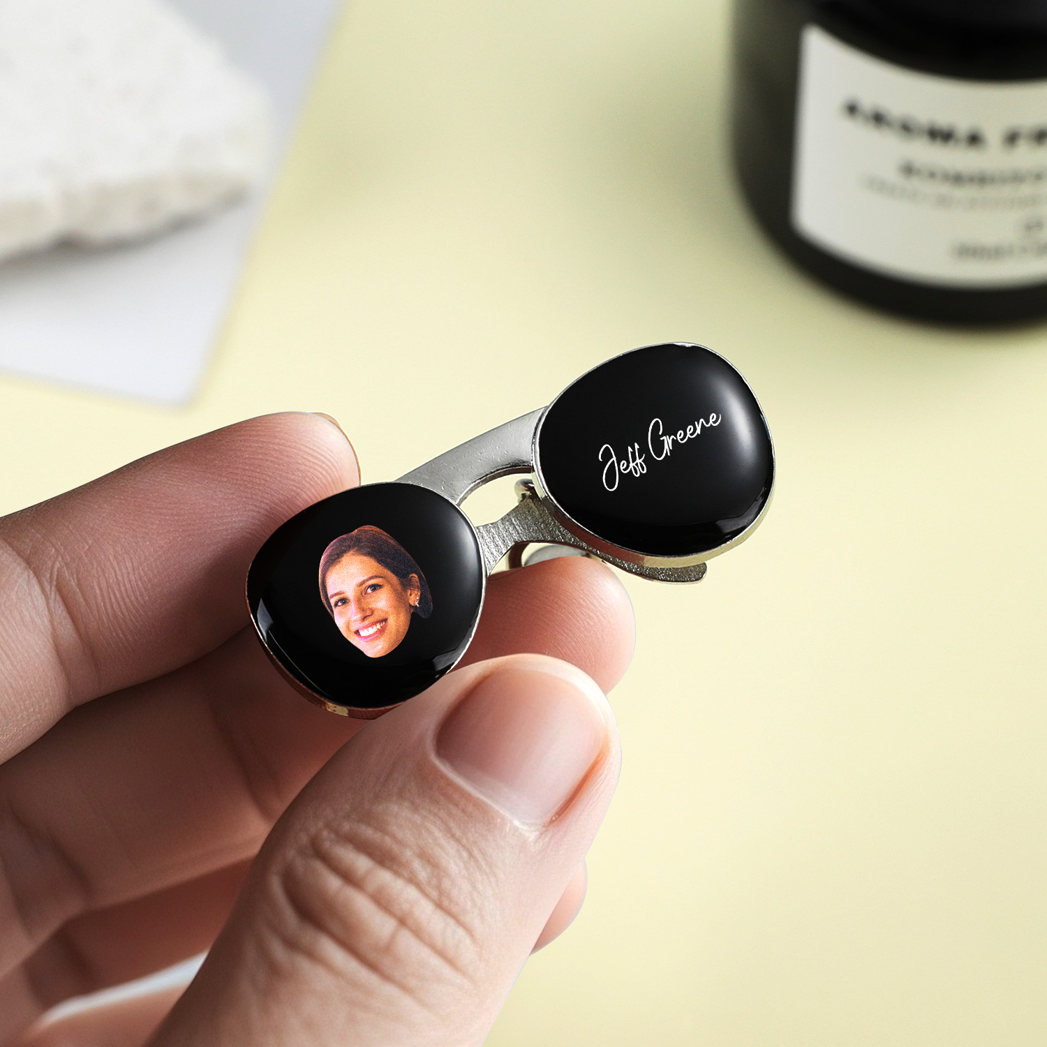 Custom Sunglasses Photo Text Keychain Custom Portrait Keychain Interesting Gifts - soufeelau