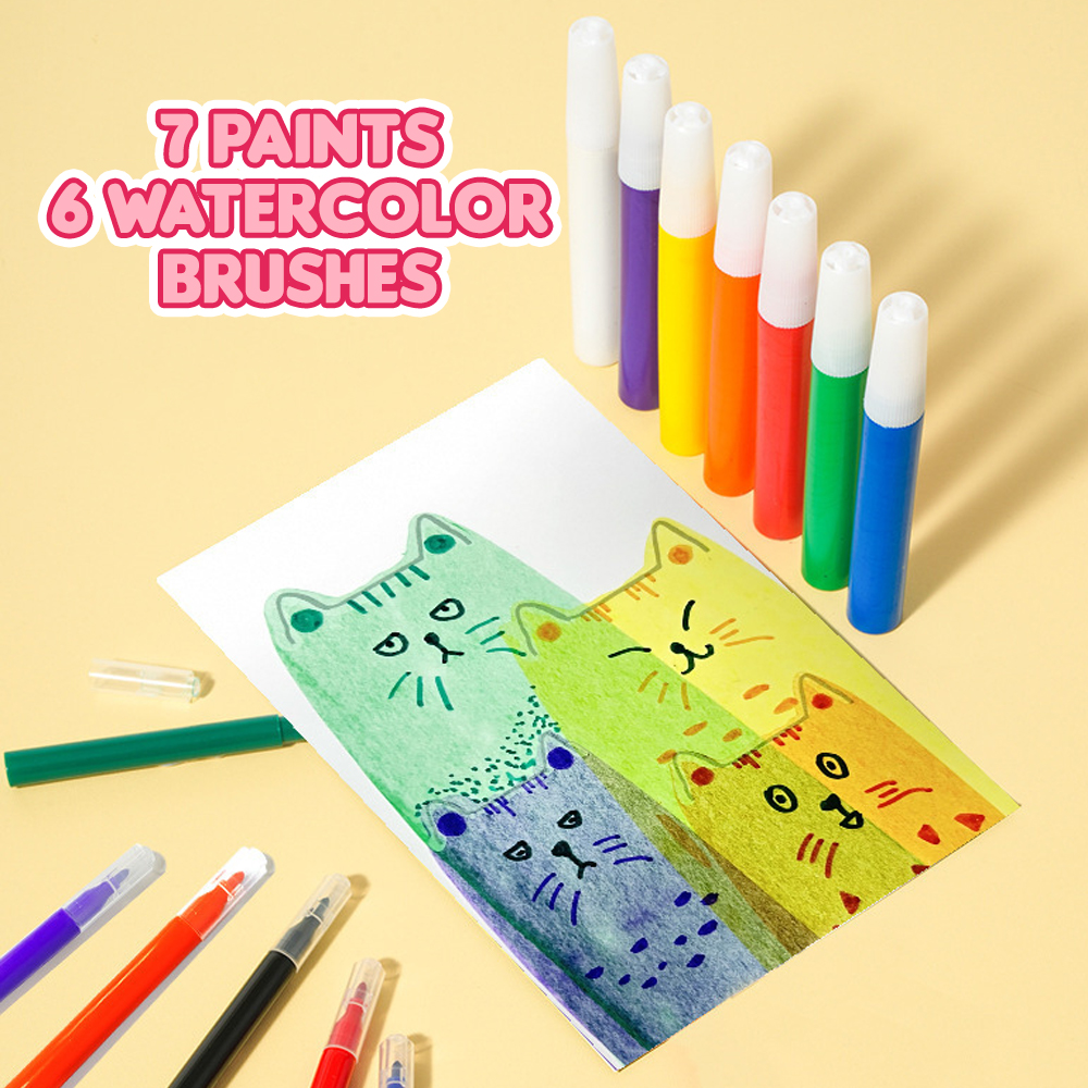 Rainbow Scratch Painting Children's Diy Fun Bookmark Postcard Painting for Children - soufeelau