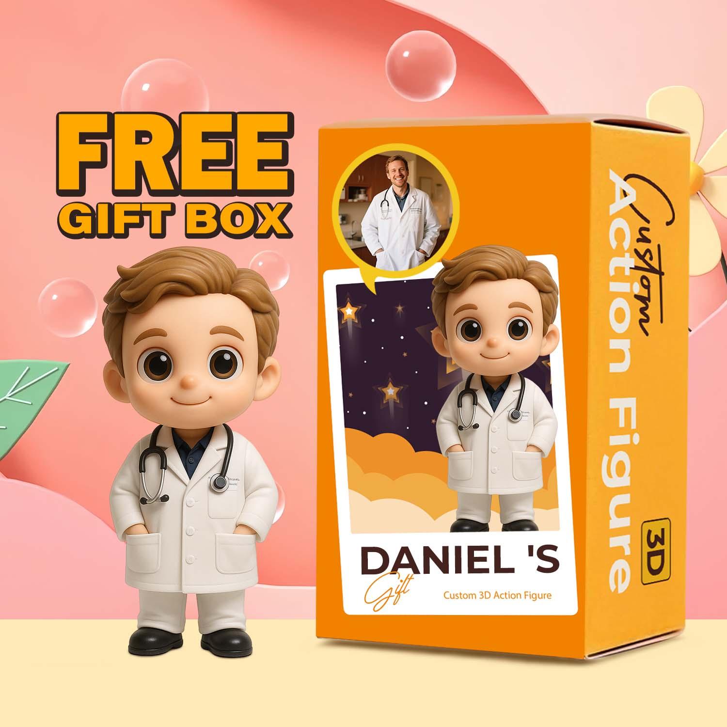 Custom 3D Action Figure From Your Photo Personalized Toy Figure Custom Action Figure Gifts For Doctors and Nurses
