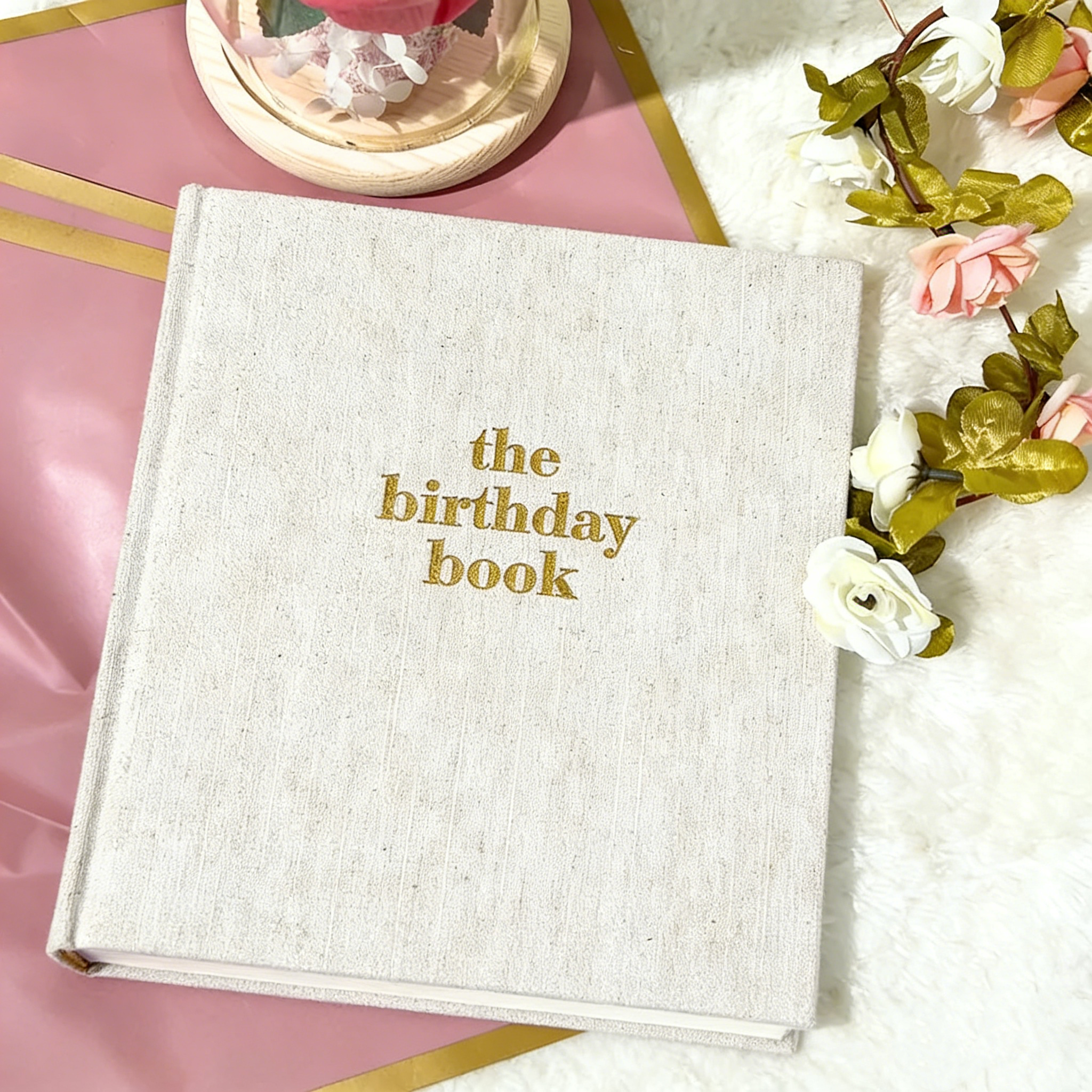 Birthday Book Keepsake Journal Perfect Gift for New Busy Parents Aesthetic Letter to My Child Heirloom Quality Linen Must Have Baby Shower Gift - soufeelau
