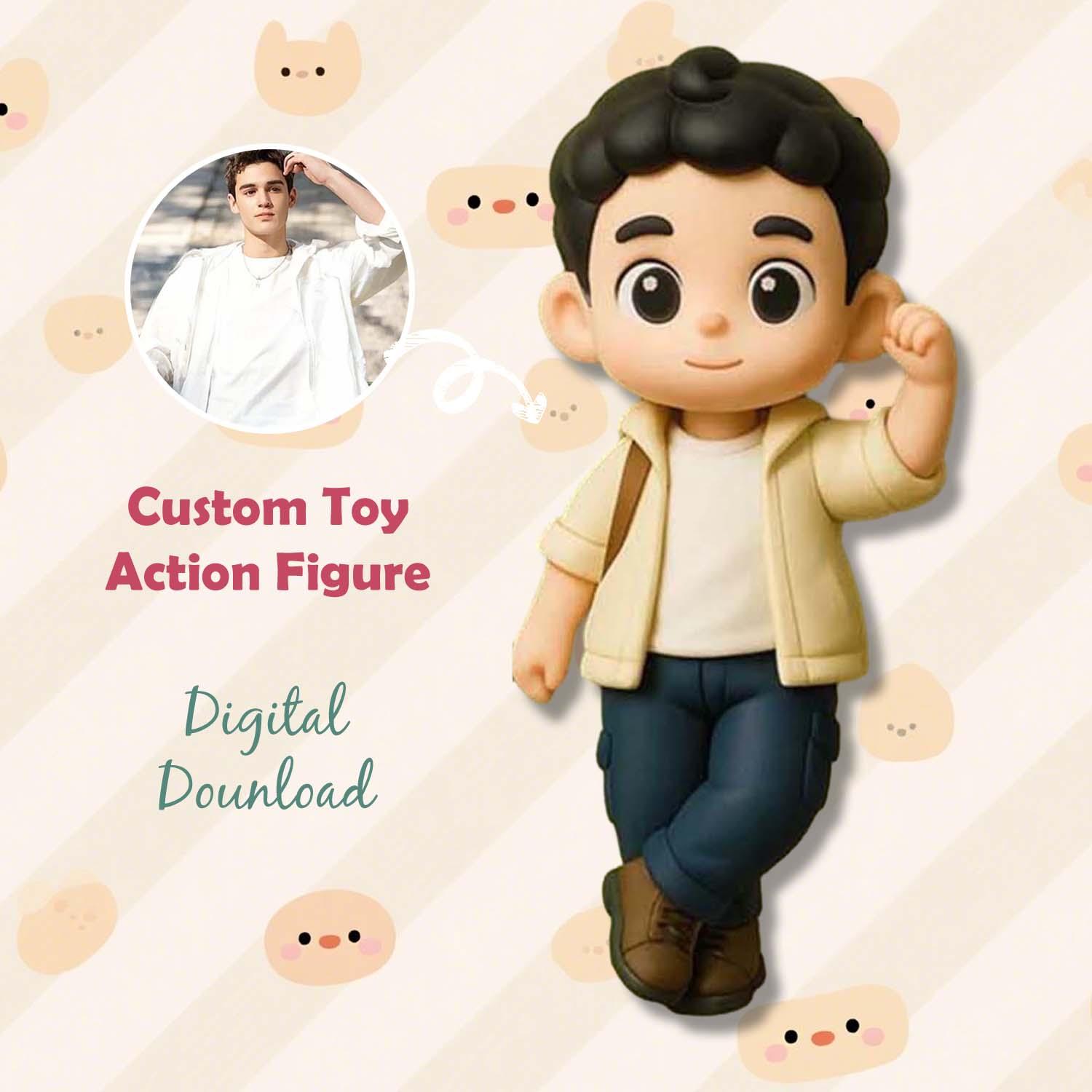 Custom 3D Action Figure From Your Photo Personalized Toy Figure Custom Action Figure Gifts For Him/Her - soufeelau