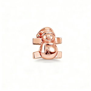 Snowman Charm - Rose Gold