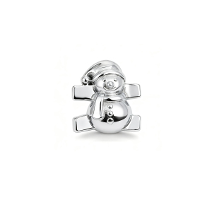 Snowman Charm - Silver