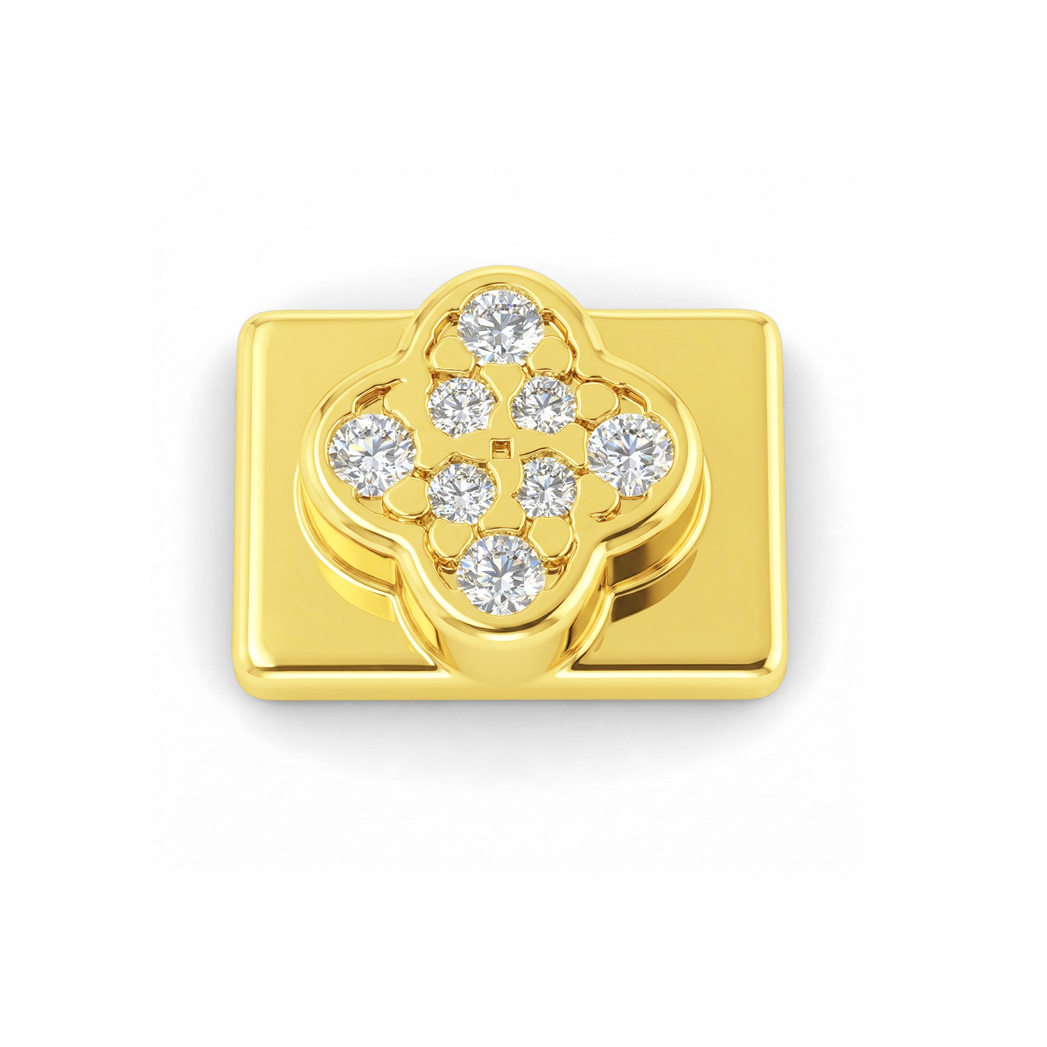 Four-Petal Flower Charm - Gold - soufeelau