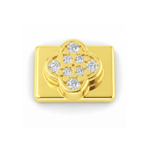 Four-Petal Flower Charm - Gold