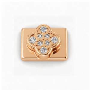Four-Petal Flower Charm - Rose Gold