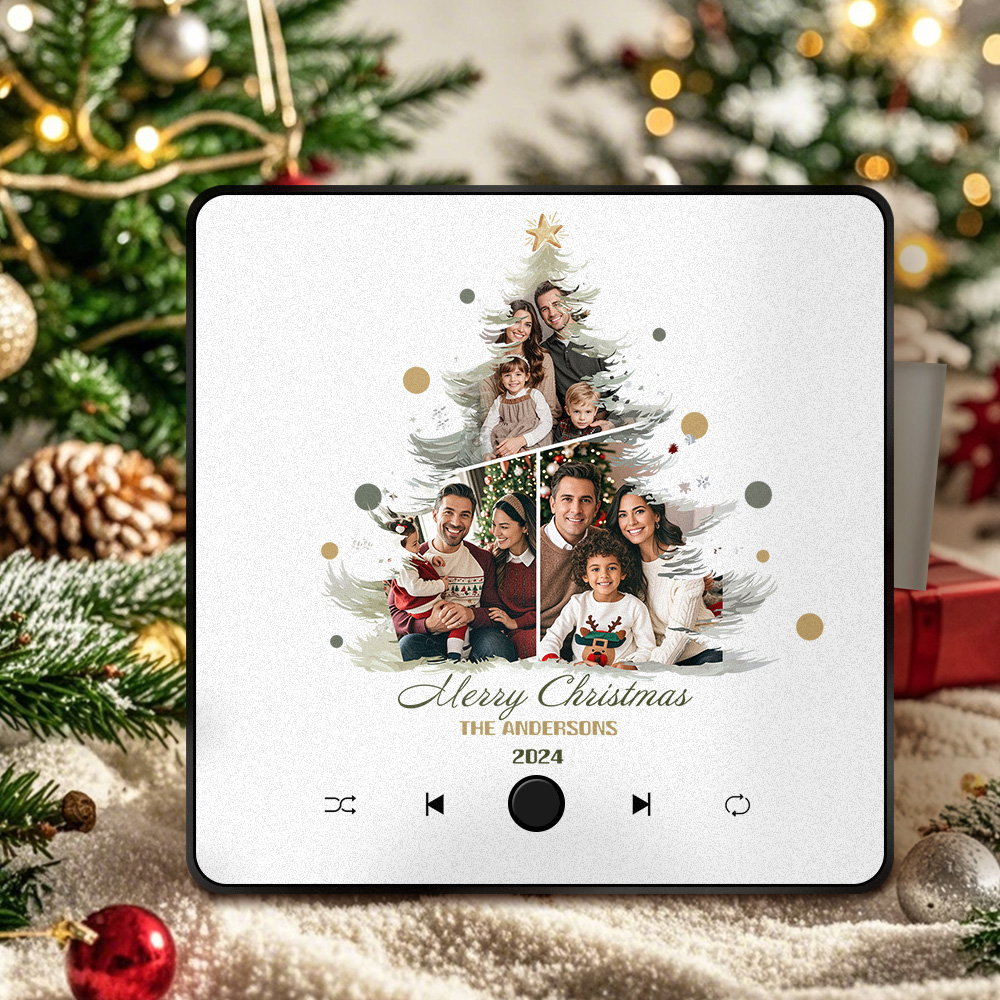 Custom Music Fridge Magnet Photo Sticker Christmas Tree Photo Sticker That Plays Music Without Cell Phone Christmas Gifts - soufeelau