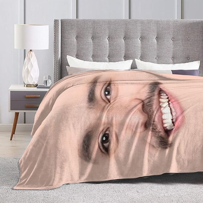 Custom Face Blanket with Photos Personalized Faces Blanket with Picture Funny Face Throw Blankets Gift for Valentine's Day - soufeelau