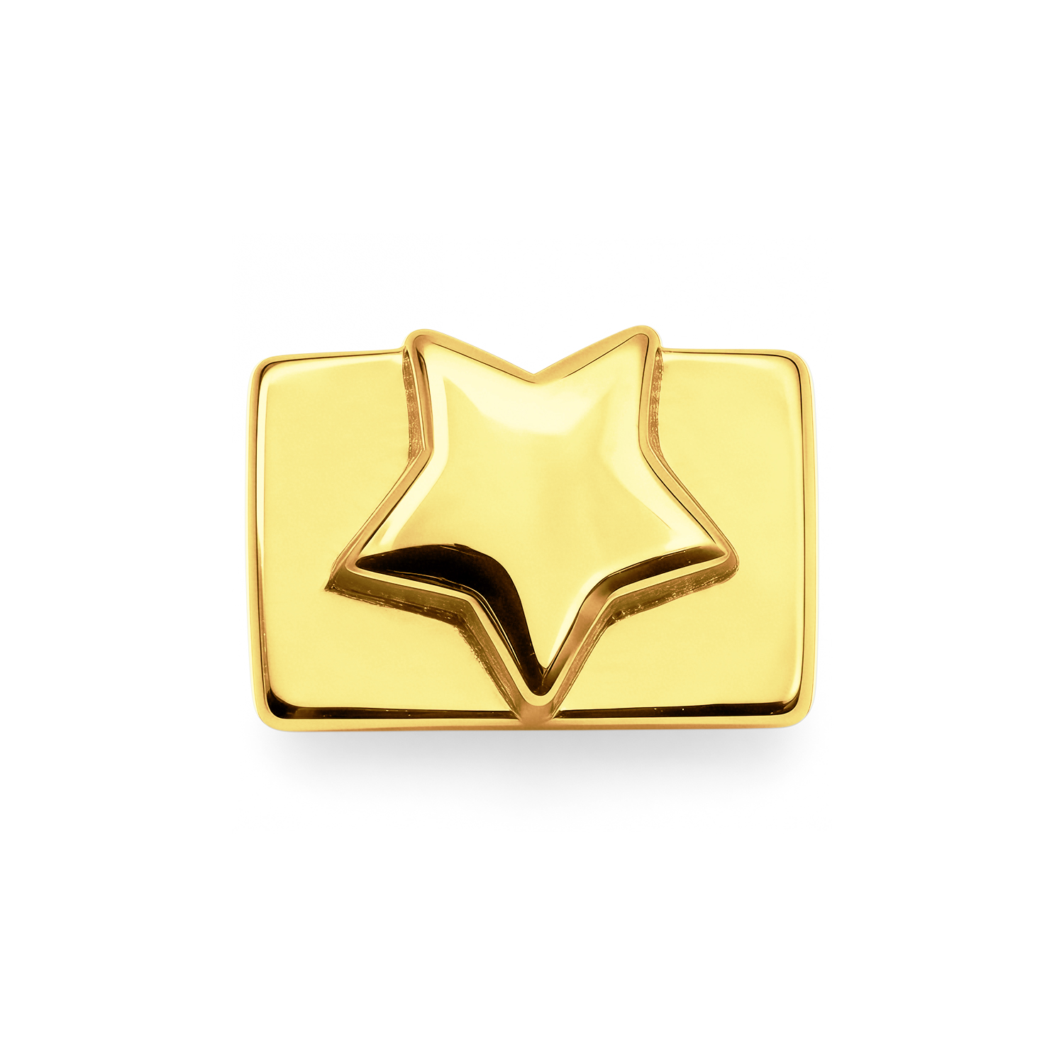 Plain Five-Pointed Star Charm - Gold - soufeelau