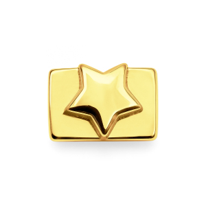 Plain Five-Pointed Star Charm - Gold