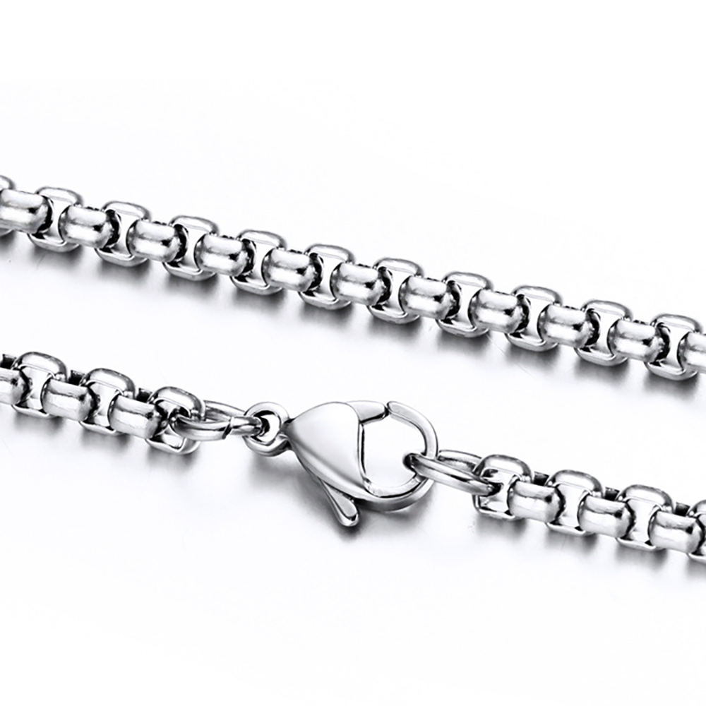 Men's Necklace Rounded Box Chain Punk Stacking Chain Gift For Boyfriend - soufeelau