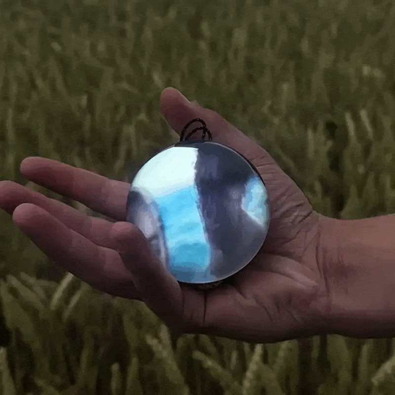 2.7inch Crystal Ball with Electronic Display DIY Video Import Possible Unique Gift for Home & Office Light-Up Sphere