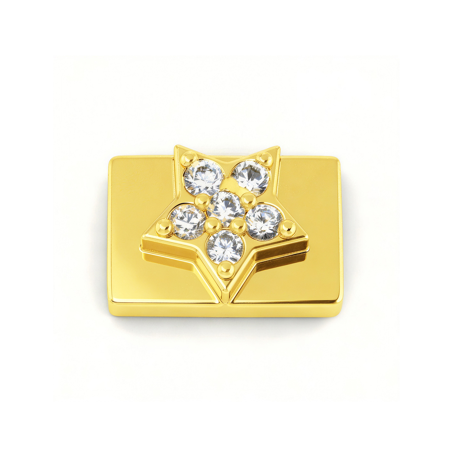 Diamond Five-Pointed Star Charm - Gold - soufeelau