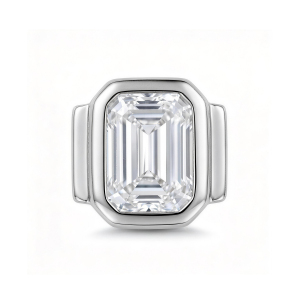 Large Rectangular Diamond Charm - Silver