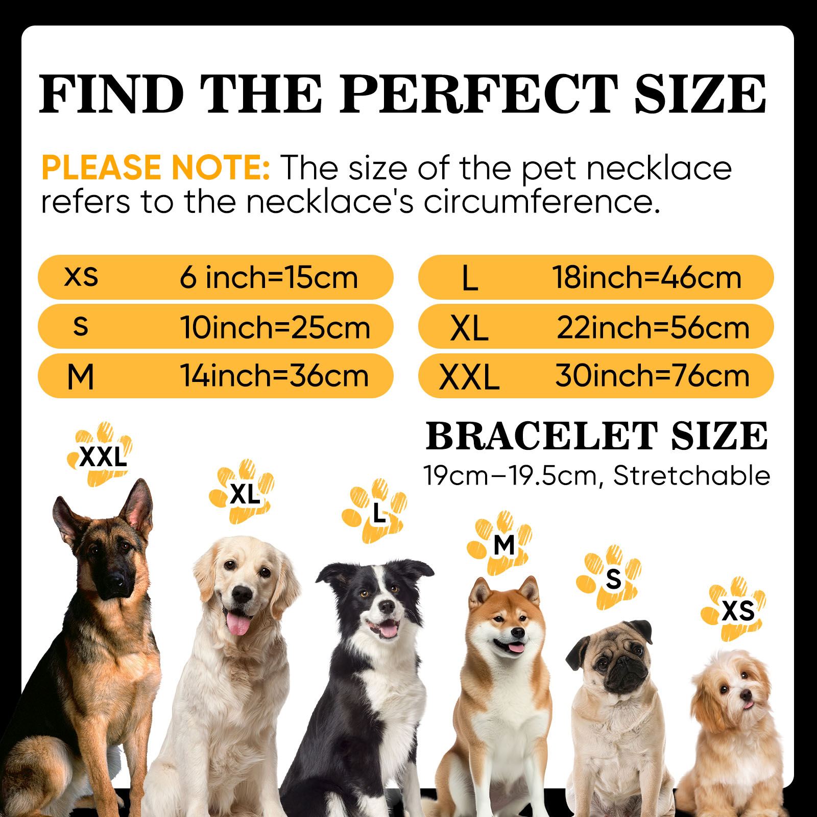 Personalized Name Necklace Comes with a Free Matching Bracelet Gift for Pet Lover