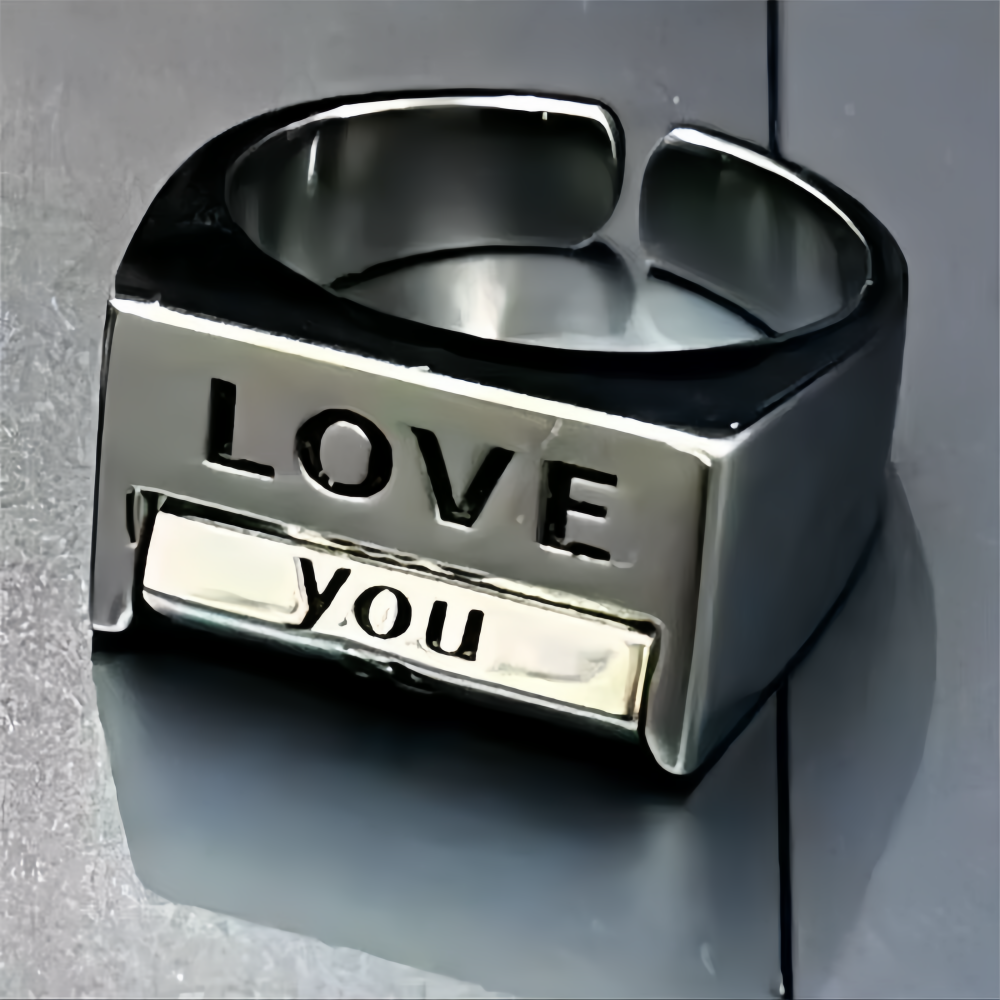Love Everything Ring Rotatable Decompression Ring Fuck Everything Adjustable Mood Ring - soufeelau