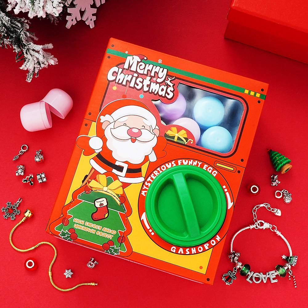 Vending Gashapon Machine Jewelry Advent Calendar Egg Twisting Machine 24 Christmas Charm Surprise Blind Box Christmas Gift