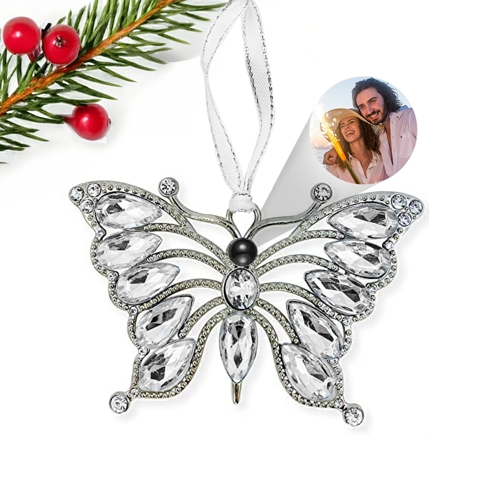 Projection Crystal Butterfly Ornament for Christmas Tree Christmas Gift For Family For Lover - soufeelau