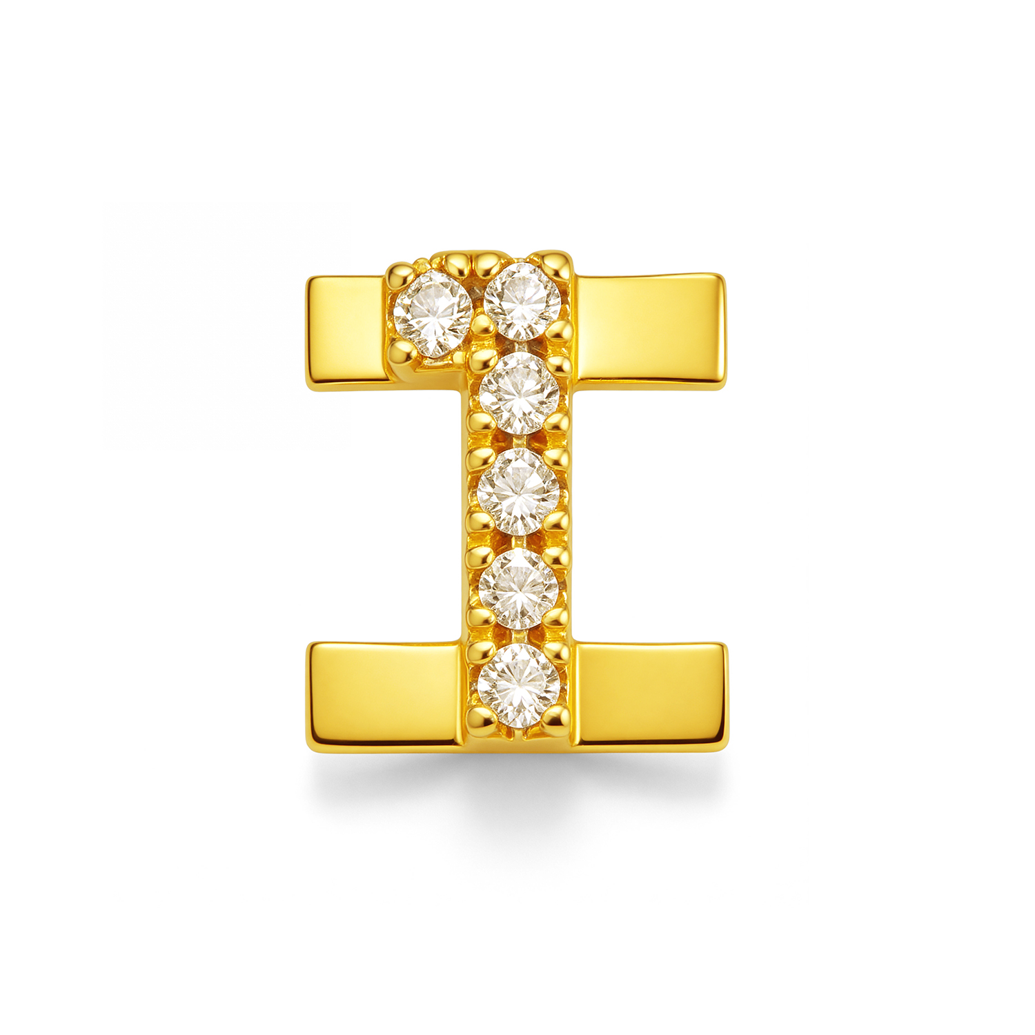 Number With Diamond 1 Charm - Gold - soufeelau
