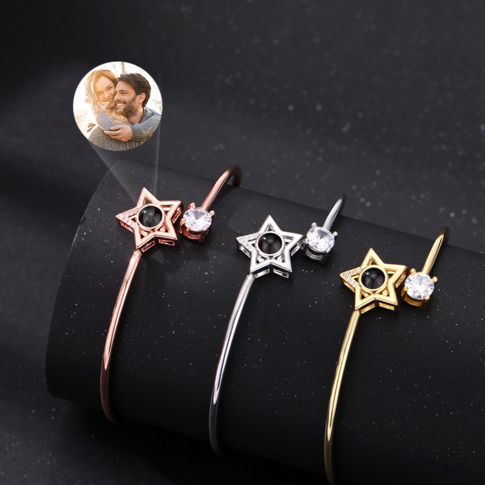 Custom Projection Bracelet Personalized Photo Star Bracelet Jewelry Gift for Her - soufeelau