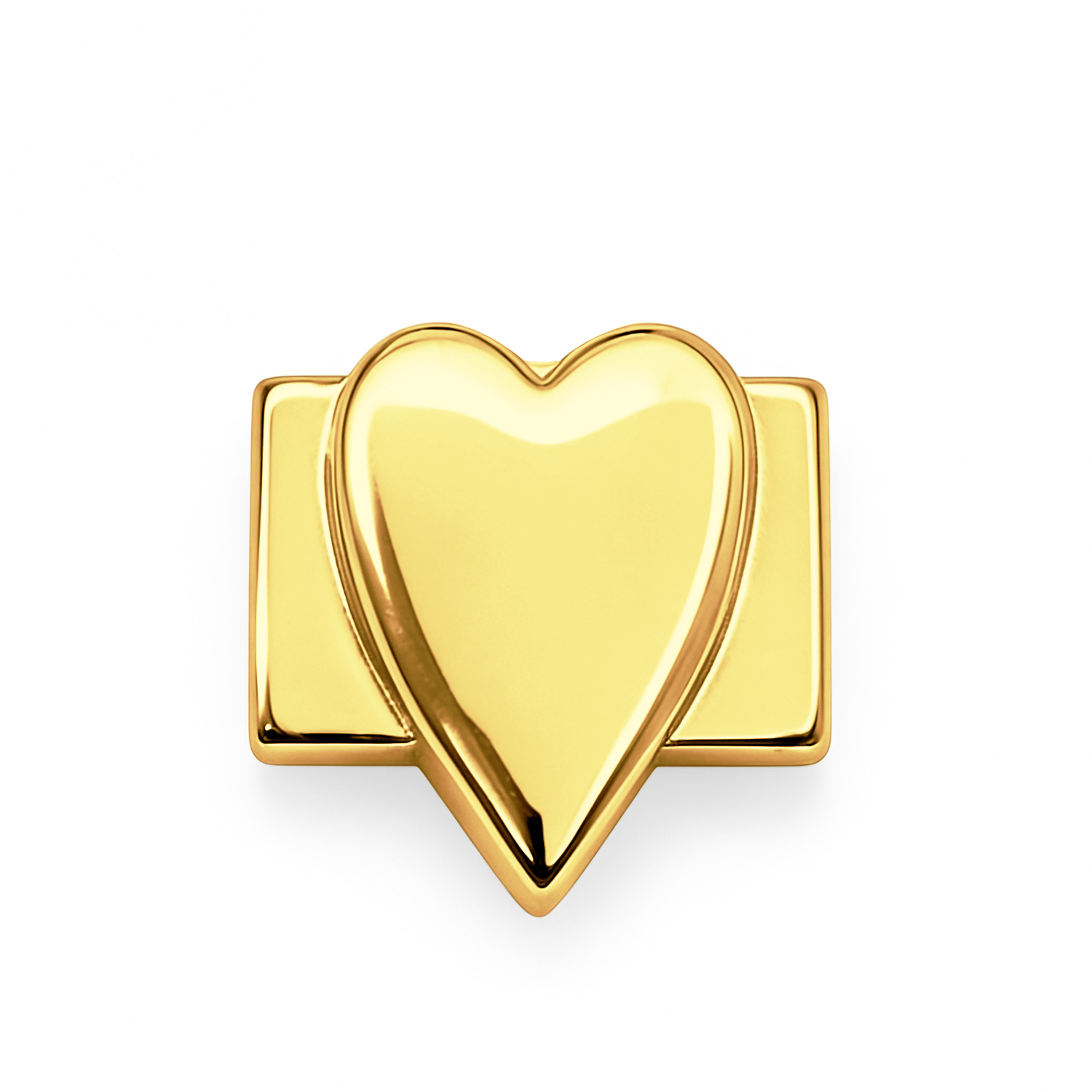 Plain Heart Charm - Gold - soufeelau