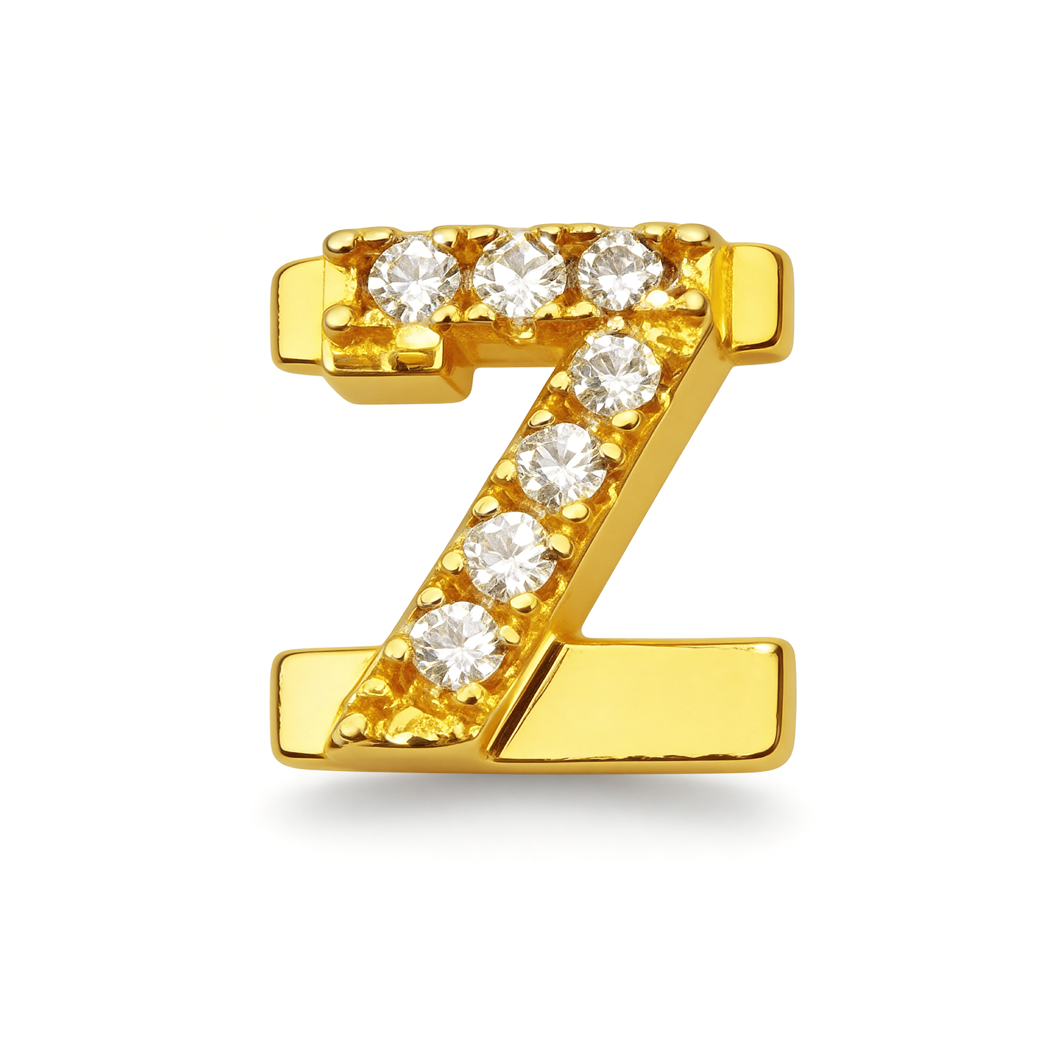 Number With Diamond 7 Charm - Gold - soufeelau