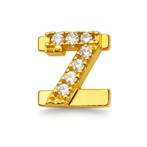 Number With Diamond 7 Charm - Gold