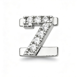 Number With Diamond 7 Charm - Silver