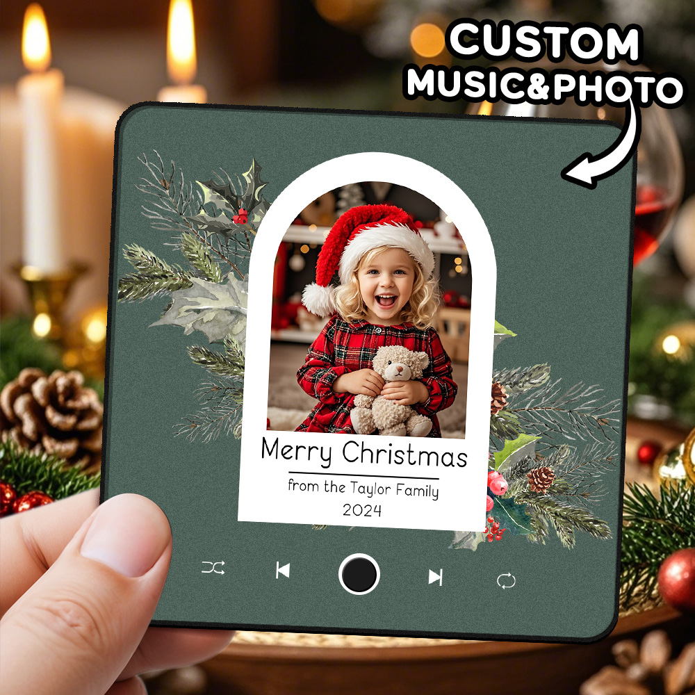 Custom Music Fridge Magnet Photo Sticker Music Wall Photo Sticker That Plays Music Without Cell Phone Christmas Gifts - soufeelau