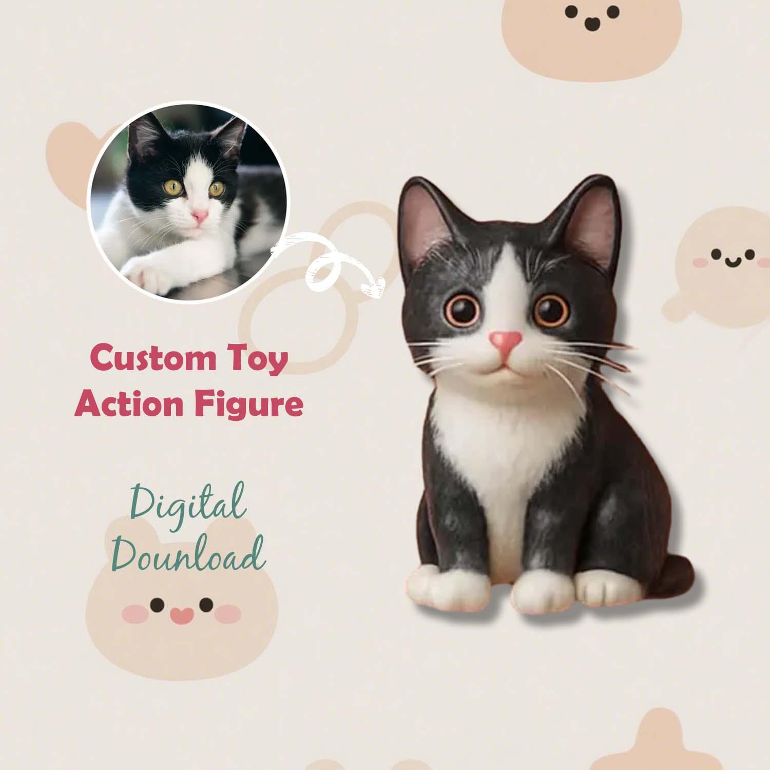 Custom 3D Action Figure From Your Photo Personalized Toy Figure Custom Action Figure Gifts For Pet Lovers - soufeelau