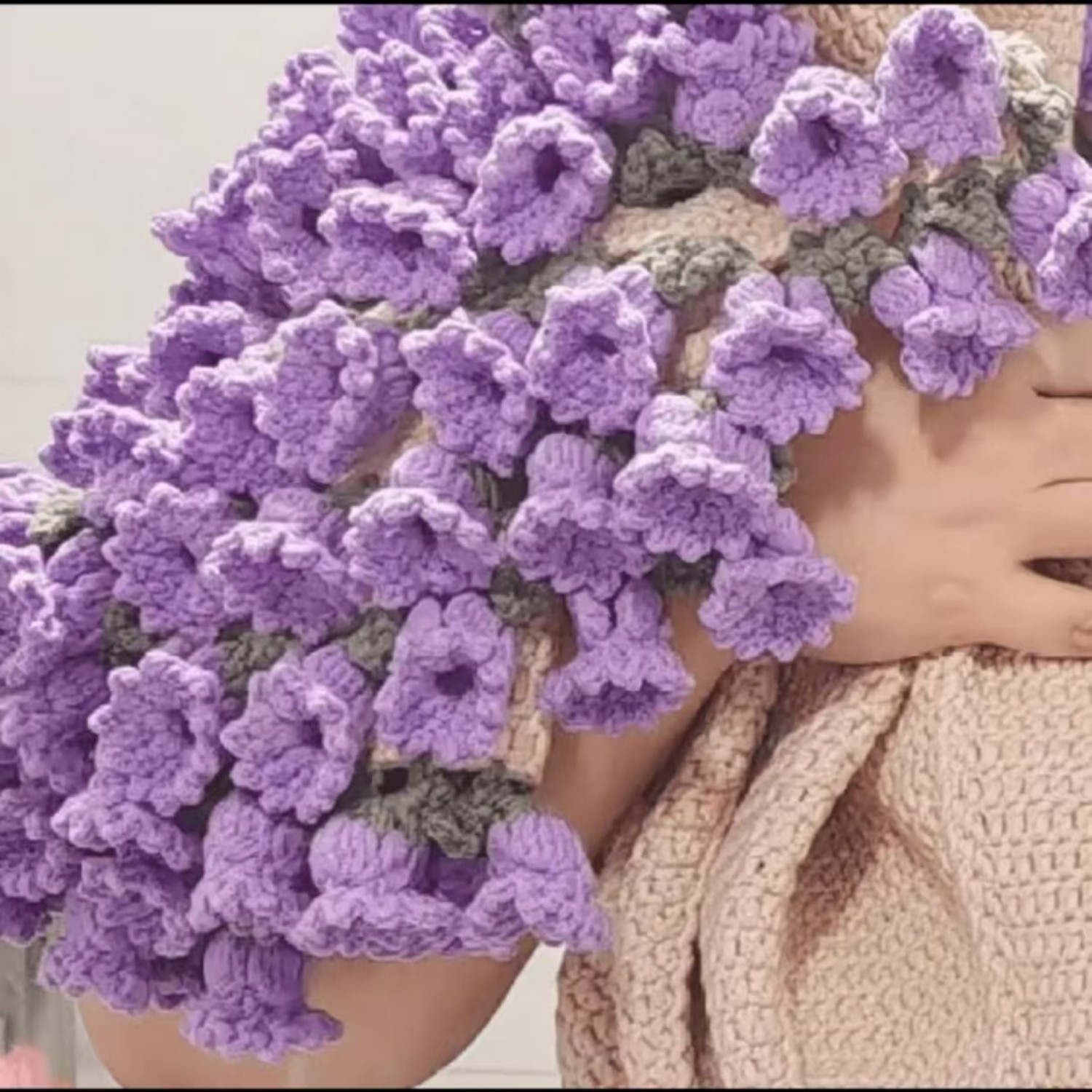 Hand-Knitted Rose Blanket DIY Kit & Ready-Made Gift for Mother's Day Valentine's Day - soufeelau