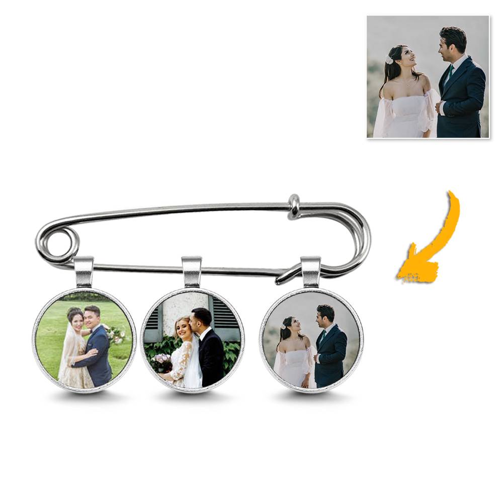 Custom Photo Memorial Lapel Pin Brooch Exquisite Decoration Gifts - soufeelau