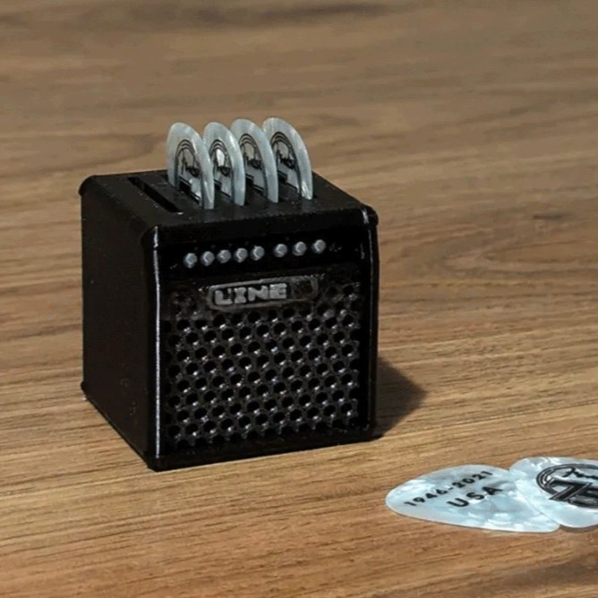 Ladle Speaker Shaped Guitar Pick Box Guitar Storage Rack Electric Guitar Folk Bass Pick Box Gift - soufeelau