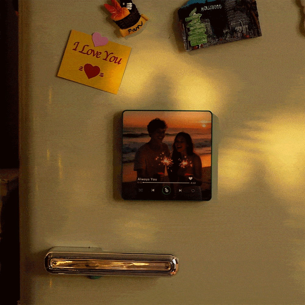 Custom Music Fridge Magnet with Light Colorful Frame Album Fridge Magnet Music Wall That Can Be Played Christmas Gifts - soufeelau