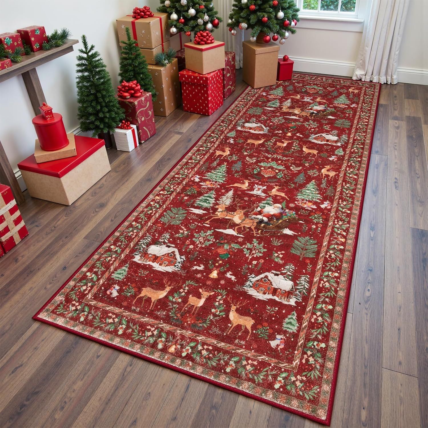 Christmas Rug Winter Hallway Carpet Decorative Floor Mat 40*120cm - soufeelau