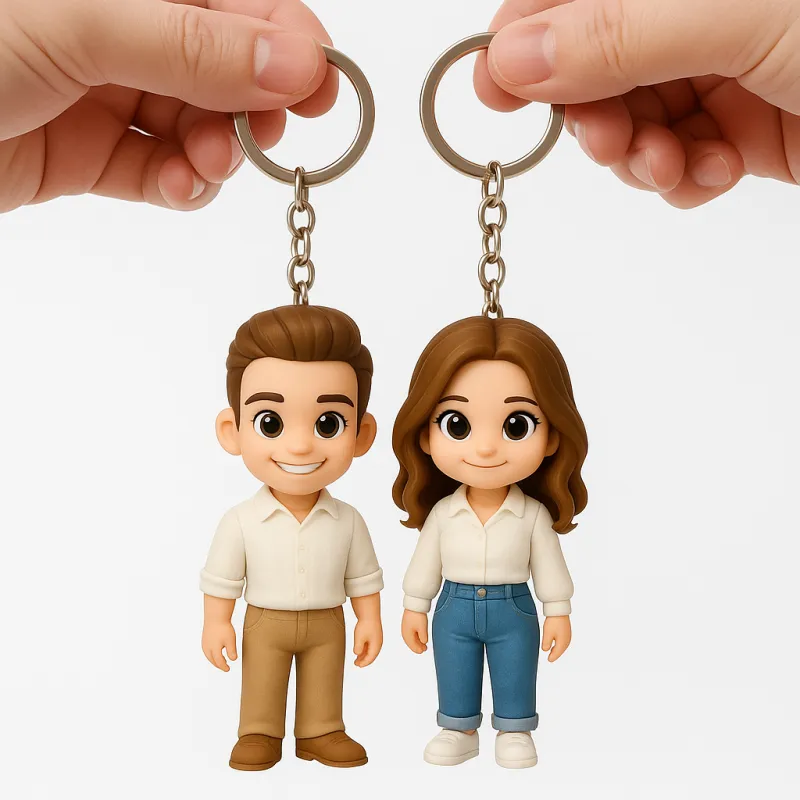 Custom 3D Keychain Figure from Your Photo Personalized Mini Doll Gift Idea - soufeelau