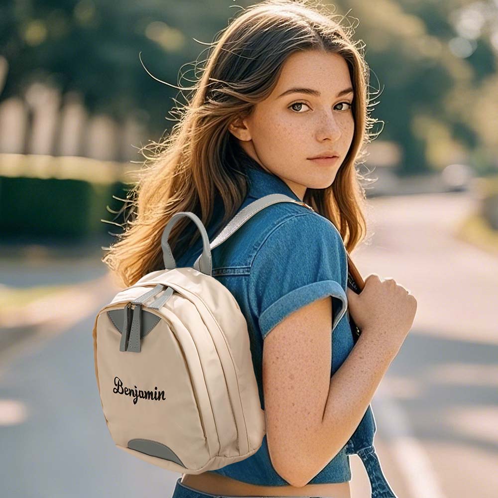 Personalized Name Embroidery Backpack Custom Mini Backpack School Bags Gift for Kids - soufeelau