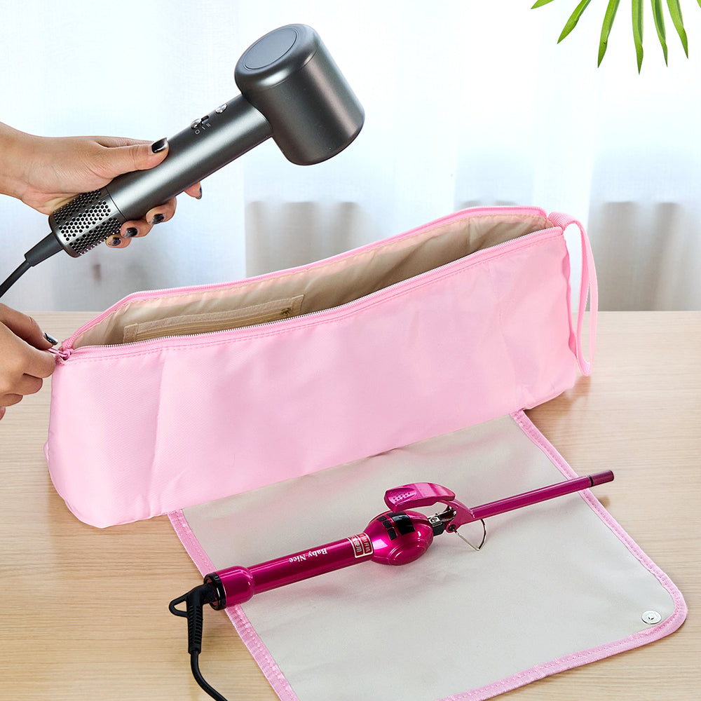 Personalized Birth Flower Heating Rod Storage Bag Waterproof Hairdressing Tool Kit Travel Accessories Gift for Her - soufeelau