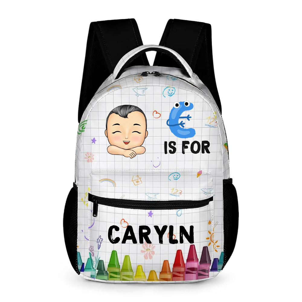 Custom Kid Backpack Custom School Kids Name Backpack Gift For Back To School First Day of School Gift for Student Son Daughter - soufeelau