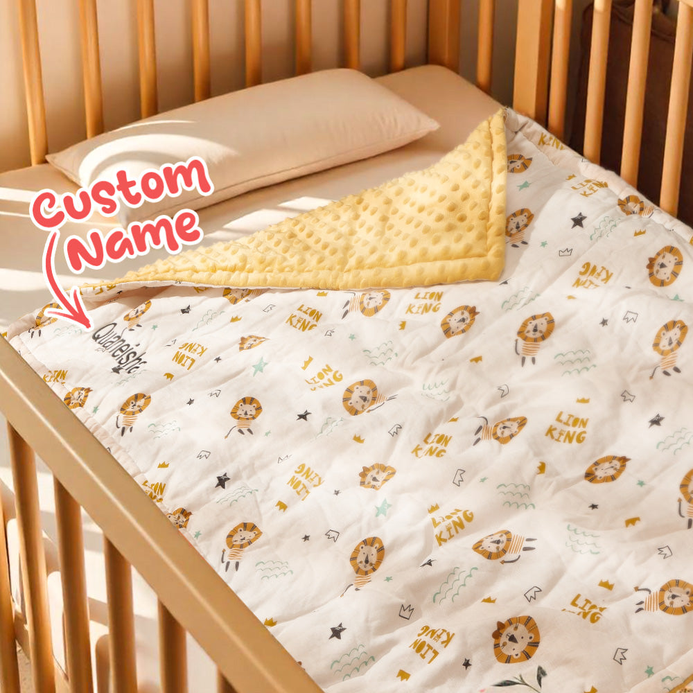 Personalized Baby Blanket Custom Baby Blanket with Embroidered Name Gift for Baby - soufeelau