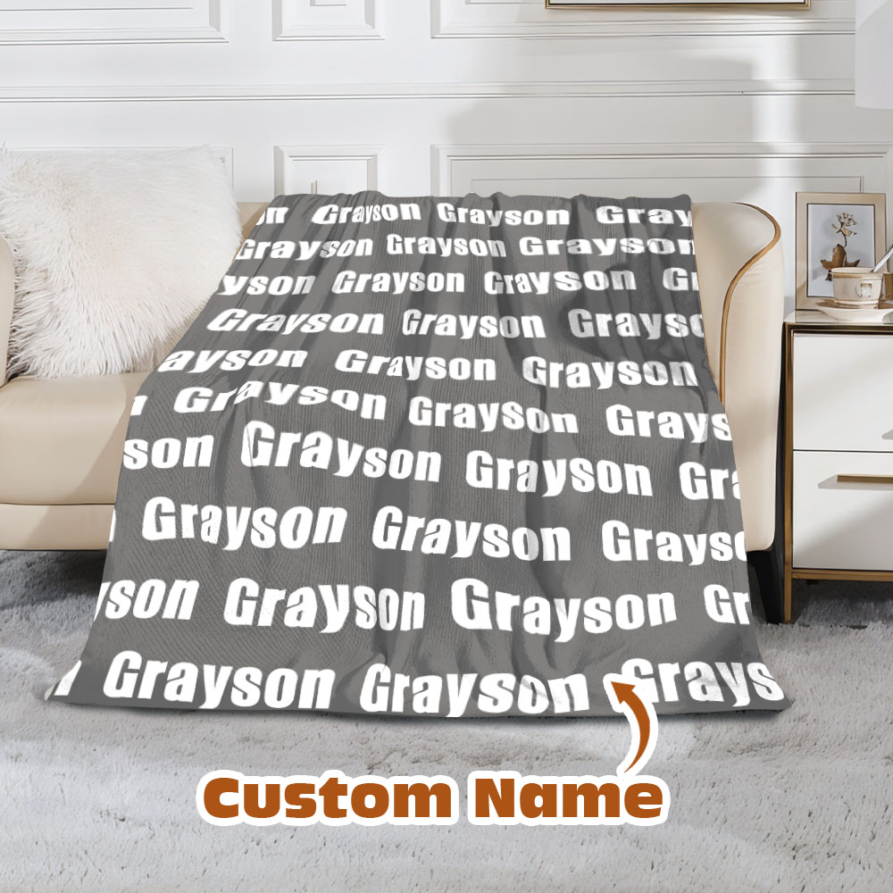 High Quality Personalized Super Soft Name Family Blanket - soufeelau