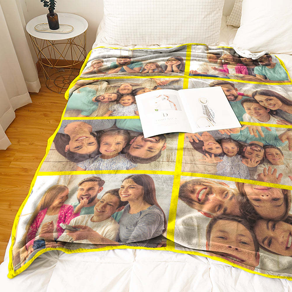 Custom Photo Blanket Personalized Collage Photo Blanket Photo Album Blanket Gifts for Lovers - soufeelau