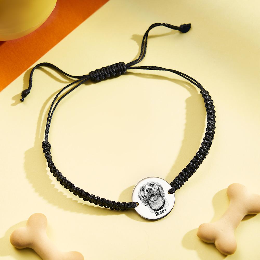 Custom Pet Photo and Name Bracelet Personalized Fashion Bracelet Gift for Pet Lover - soufeelau